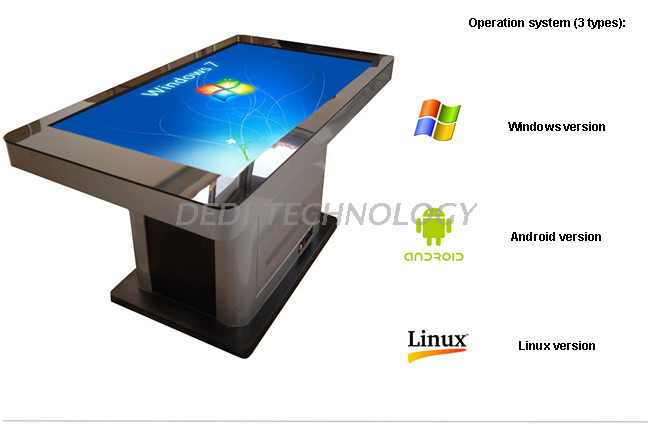 Dedi 43 inch LCD interactive capacitive touch screen digital signage table