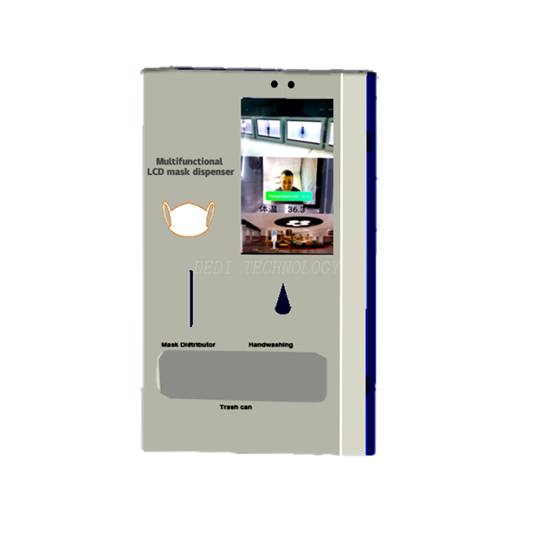 21.5-inch Multifunctional LCD Mask Dispenser with Face Recognition, Temperature Measurement etc.