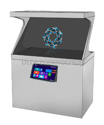 180 degree holographic display cabinet