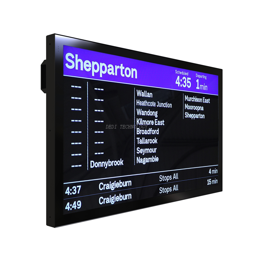 Display-55inch Passenger InformationLCD Display on the station concourse Outdoor Waterproof Brightness 1200 nits-IP65